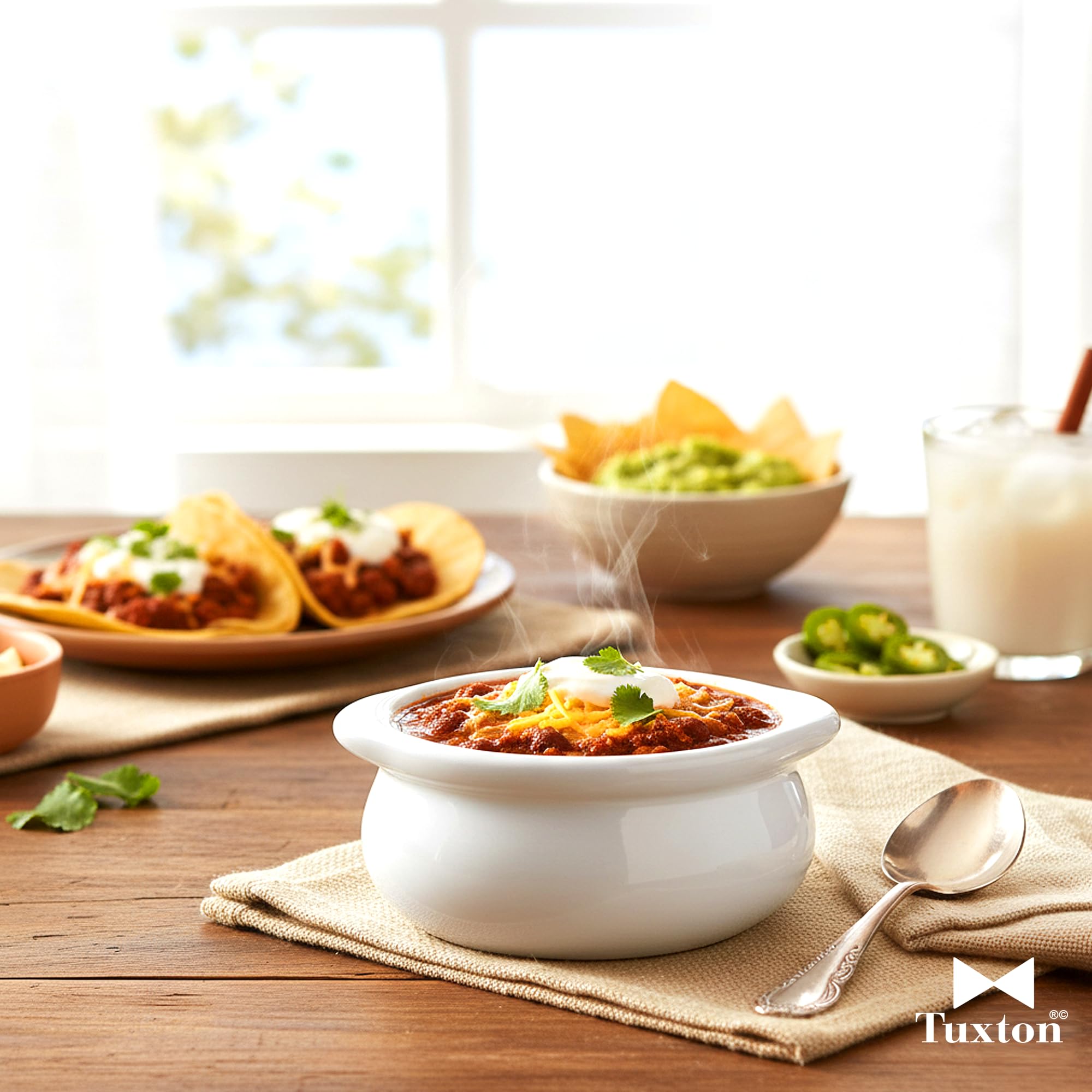 Amazon.com: Tuxton China BWS-1203 Onion Soup Crock, 12 oz., 5-1/8
